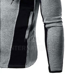 Sweat-shirts à capuche surdimensionnés pour hommes, sur mesure, de haute qualité, en polyester/coton, légers, en molleton, avec fermeture éclair sur le devant, pour l'hiver/été - Product Image 6