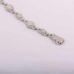 Chaîne de corps à maillons en argent sterling 925 avec boule cubaine Glacé Moissanite Cut Diamond Gold Plating Hip Hop Rappeur Style Body Jewelry - Product Image 2