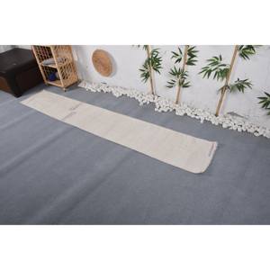 Alfombra de lana blanca clásica moderna, diseño de retazos de 1,4x8,5 pies para sala de estar, entrada, dormitorio, rectángulo, patrón de pasillo, látex - Product Image 3