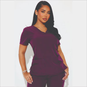 Scrubs d'hôpital à manches courtes à col montant confortables pour hommes et femmes pour l'été-Uniformes hospitaliers - Product Image 3