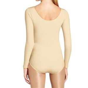 Vente en gros OEM de justaucorps de gymnastique personnalisés pour filles, à manches longues, avec logo, pour l'entraînement, vêtements de danse, taille élastique de haute qualité en spandex - Product Image 4