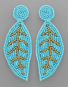 Festival Style <b>Thread</b> Embroidery <b>Beaded</b> Earrings - Product Image 3