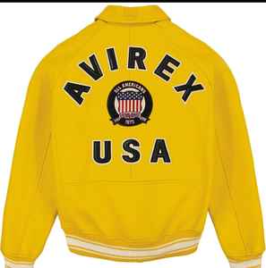 2024, la chaqueta de cuero Bomber negra Avirex más vendida para hombre, cuero de vaca Real de alta calidad de talla grande para la temporada de primavera - Product Image 5