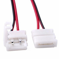 8mm Clip-Wire 2 Pin 15cm LED Strip Connector Accessoires Connecteurs sans soudure à câbler pour LED Strip Light Connecteurs électriques