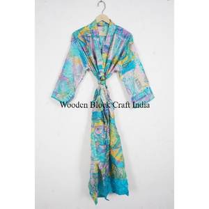 Unique Handmade <b>Vintage</b> Japanese Silk Kimono Robe for Women Bohemian Long Kimono for Summer Wedding Jacket <b>Bikini</b> Cover Up Robe - Product Image 1