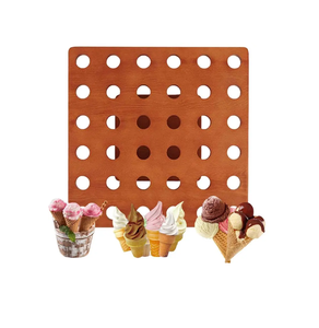 100% Soporte de cono de helado de madera de tendencia superior forma redonda palos de madera artículos de cocina para tamaño personalizado al mejor precio - Product Image 3