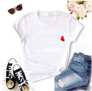 ออกแบบโลโก้ OEM เสื้อยืดผู้หญิงสำหรับฤดูร้อน-ผ้าไหมเป็นมิตรกับสิ่งแวดล้อม ดีไซน์ด้านหน้า แขนสั้น - Product Image 2