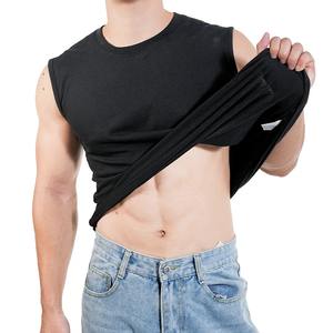 Noir blanc sans manches pur coton hauts T-shirt pour hommes grande taille décontracté été formation t-shirts mâle course t-shirts homme T-shirt - Product Image 4