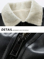 Veste de motard vintage en cuir de vachette imperméable pour homme, col montant, idéale pour l'hiver et les activités de plein air – Vente en gros