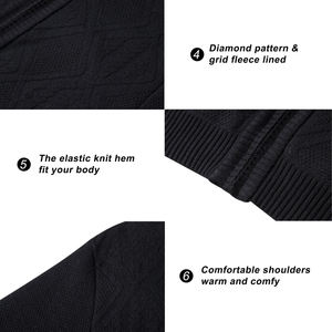 2025 venta al por mayor suéteres casuales de otoño e invierno de alta calidad personalizados para hombres suéteres cárdigan con cremallera completa de algodón puro para hombres - Product Image 4