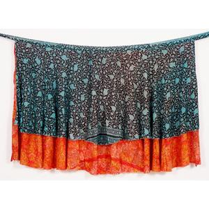 Vintage <b>Sexy</b> Mini <b>Silk</b> Sari <b>Skirt</b> Pictures of Mature Women Breathable Casual Style <b>Silk</b> Handmade <b>Skirt</b> with Natural Waistline - Product Image 3