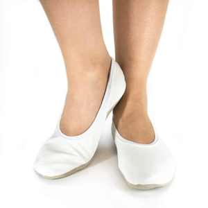 Zapatos de gimnasia Trampolín Gimnasia Entrenamiento Yoga Danza Zapato de cuero blanco - Product Image 4