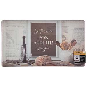 พรมครัวกันล้ารุ่นใหม่ ลาย Bon Apetit เทคนิคการทอแบบพิเศษ วัสดุ PVC โฟมโพลีเอสเตอร์ ซักได้ มีหลายขนาด! - Product Image 3