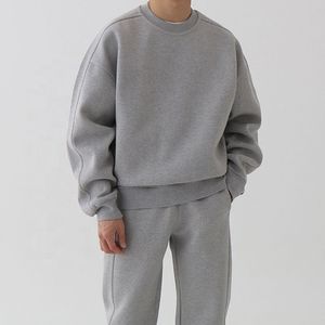 Ensemble de survêtement décontracté unisexe pour homme, 2 pièces, 100 % coton respirant, haut de gamme, OEM personnalisé, automne - Product Image 3