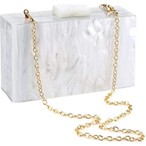 Partywear Attractive Best Woman Gift Girlish Clutch <b>for</b> Ladies Creative Rectangle Purse With Chain Latest Design Resin <b>Handbag</b> - Product Image 1