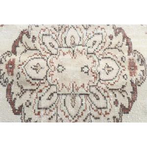 Turkish Area Rug 4.4x7.4 ft (135x226 cm), Vintage <b>Brown</b> Patchwork Rug - Product Image 5