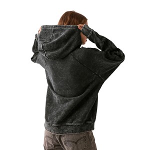 2025 sérigraphié impression numérique 280g poids lourd hiver avant 100% coton sweat à capuche surdimensionné Vintage sweats à capuche - Product Image 3