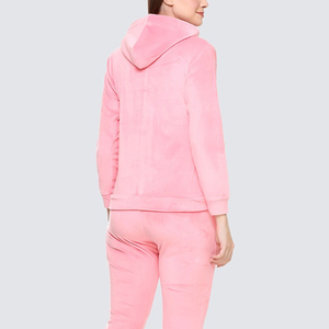 Vente en gros de vêtements de sport actifs de haute qualité pour femmes survêtements en velours avec logo imprimé pour les survêtements de la saison d'hiver - Product Image 6