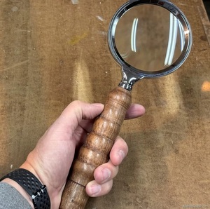 Loupe de designer faite à la main de qualité supérieure avec manche en bois Loupes en métal pour la décoration de la maison Meilleur prix de l'Inde - Product Image 3