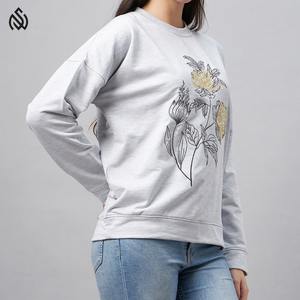 Sudaderas con capucha y sudaderas de Pakistán con logotipo personalizado impreso bordado de algodón básico sudaderas para mujer - Product Image 5