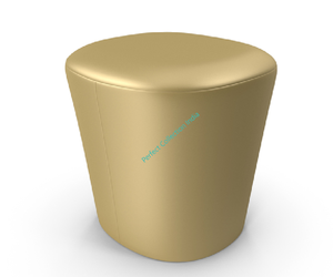 Mesa y puf con base metálica para sala de estar al por mayor taburete y PUF taburete otomano de forma redonda y personalizada de terciopelo moderno - Product Image 1