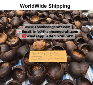 Juego de 100 Tazones Ecológicos de Cáscara de Coco Natural para Bebés, Pulidos con Laca - Product Image 2