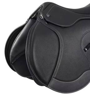 อานม้ากระโดดแบบอังกฤษทำมือ รุ่น ASH-ES-042 ยี่ห้อ ASHIMA EQUESTRIAN สีดำบุใยไฟเบอร์กลาส  ขนาดสั่งทำได้ คุณภาพสูงสำหรับม้า - Product Image 3