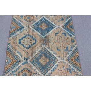 Alfombra de 3.1x4.4 pies, Alfombra Turca Vintage Pequeña, Alfombra de Lana Azul - Product Image 5