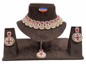 ชุดสร้อยคอแบบสวมติดรอบลำคอมีสไตล์คลาสสิกพร้อมต่างหูเครื่องประดับแฟชั่นสำหรับปาร์ตี้วันครบรอบงานอีเว้นท์ตามประเพณีไอเดียของขวัญ - Product Image 5