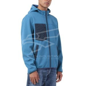 Professionnel fabriqué Slim Fit Softshell veste tenue décontracté utilisation en plein air hommes Softshell couleurs contrastées pour les vestes pour hommes - Product Image 5