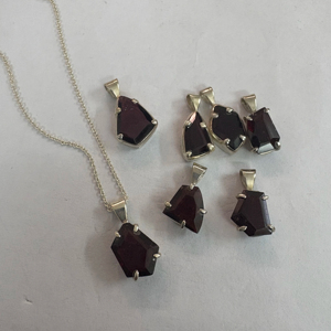 Gargantilla de Plata de Ley 925 Chapada en Oro de 18K con Piedra de Granate Natural, Regalo de Aniversario, Unisex, Venta al por Mayor, Estilo Hindú - Product Image 2