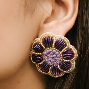 Pendientes bordados a mano para mujeres y niñas, pendientes con cuentas para mujeres, joyería festiva para fiestas al mejor precio, pendientes con cuentas - Product Image 6