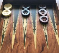 Jeu de backgammon classique en bois de rose fait à la main, 50 cm - 19,6 pouces