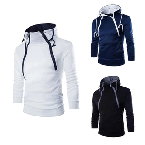 Sweat à capuche unisexe surdimensionné en coton tricoté imperméable avec logo personnalisé, style streetwear, brodé pour hommes - Product Image 1