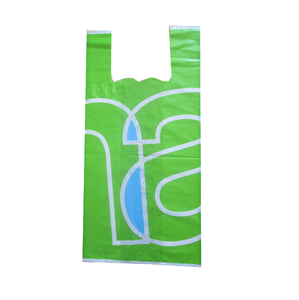 Bolsa lateral de HDPE con logotipo personalizado, bolsa reciclable para camisetas, embalaje a prueba de olores, precios competitivos - Product Image 1