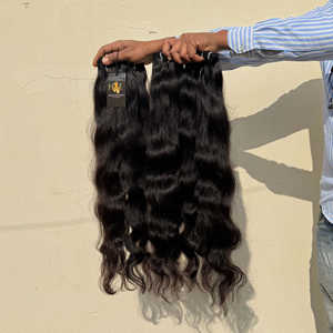 Vendeurs de cheveux vierges bruts indiens de haute qualité Faisceaux de cheveux humains bouclés Vison brut Indien Droite Bodywave Temple Cheveux vendeurs - Product Image 2