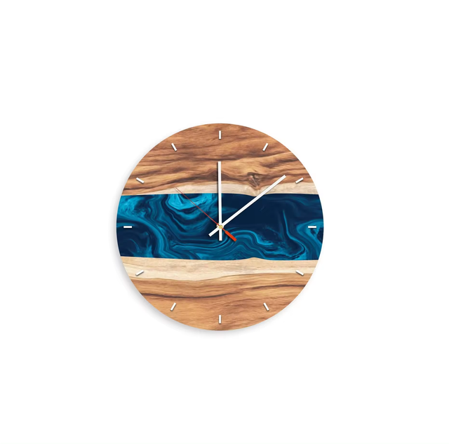 100% Pure Two Components Epoxy Resin for Delicate Wooden Clock Making with Mechanical Movement and Antique Style for Living Room