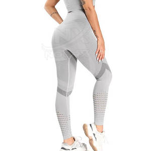 Ensemble de yoga léger pour femmes de haute qualité Vêtements de fitness personnalisés pour les activités de plein air-Legging et soutien-gorge à motif solide sans couture - Product Image 5