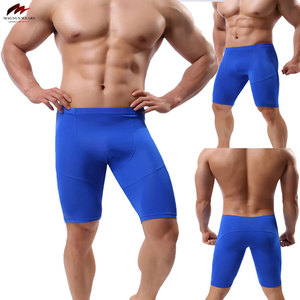 Collants élastiques confortables à séchage rapide pour hommes, shorts de compression de fitness décontractés respirants à bas prix, entraînement solide, teint uni OEM - Product Image 3