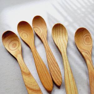 Food Grade Reusable Wooden Tea Coffee <b>Spoon</b> Kitchenware Tableware Wood Made In Vietnam Natural Eco Friendly - Product Image 2