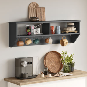 Haute qualité blanc Ronda moderne Style européen mural cuisine étagère de rangement élégant élégant bois massif matériel en gros - Product Image 5