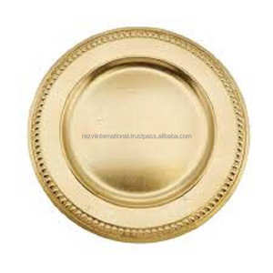 ผลิตภัณฑ์จานและจานโลหะสำหรับชาร์จสีทอง - Product Image 4