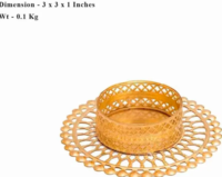 Porte-bougie chauffe-plat Jaipurios en fer doré de 4 pouces, fait main, design traditionnel, pour table, décoration indienne pour mariage et Diwali