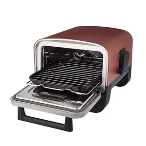 เตาอบไฟฟ้าสำหรับกลางแจ้ง Woodfire Oo101UK สีน้ำตาลเงิน รุ่นใหม่เอี่ยม สำหรับย่างพิซซ่า เกรดอุตสาหกรรม บาร์บีคิวรมควัน รับผลิตแบบ OEM ODM DIY - Product Image 2