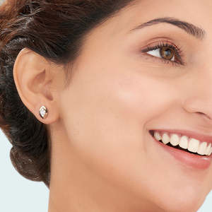 <b>Rose</b> <b>Gold</b> Pearl <b>Stud</b> <b>Earrings</b> for Women-Classic Religious Party Jewelry - Product Image 2