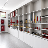 Armoire murale rouge pour système de dérouleur de tuyau d'incendie, ensemble complet pour bâtiments commerciaux, protection incendie, acier au carbone/inox KHi