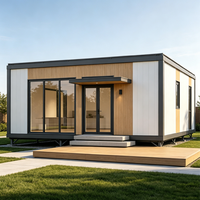 Appartement de luxe personnalisé en conteneur, maison mobile moderne en panneaux sandwich d'acier, préfabriquée, isolée thermiquement et étanche