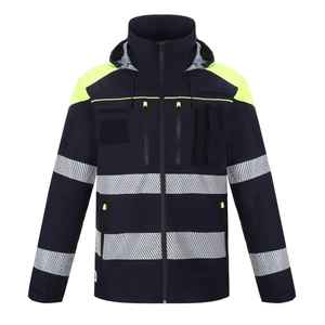 Chaquetas de Trabajo de Seguridad Acolchadas para Hombre, Resistentes al Agua, Transpirables, de Alta Visibilidad, Reflectantes para Invierno, de Poliéster - Product Image 1