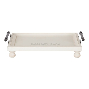 Ensemble de plateaux en bois de luxe de couleur mangue naturelle avec une forme ronde unique et un design chic idéal pour se divertir à la maison - Product Image 2