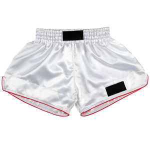 Producto de alta demanda, pantalones cortos tailandeses de sublimación ligeros teñidos, transpirables y de secado rápido, pantalones cortos Muay Thai al por mayor - Product Image 4